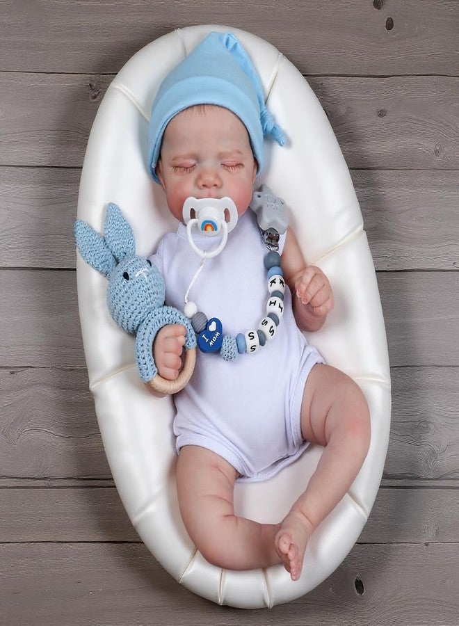 CHAREX Realistic Reborn Baby Dolls Boy - 18 Inch Newborn Sleeping Baby Dolls, Lifelike Reborn Baby Dolls with Weighted Soft Cloth Body Birthday Gift Toy for Age 3+ - Image 4